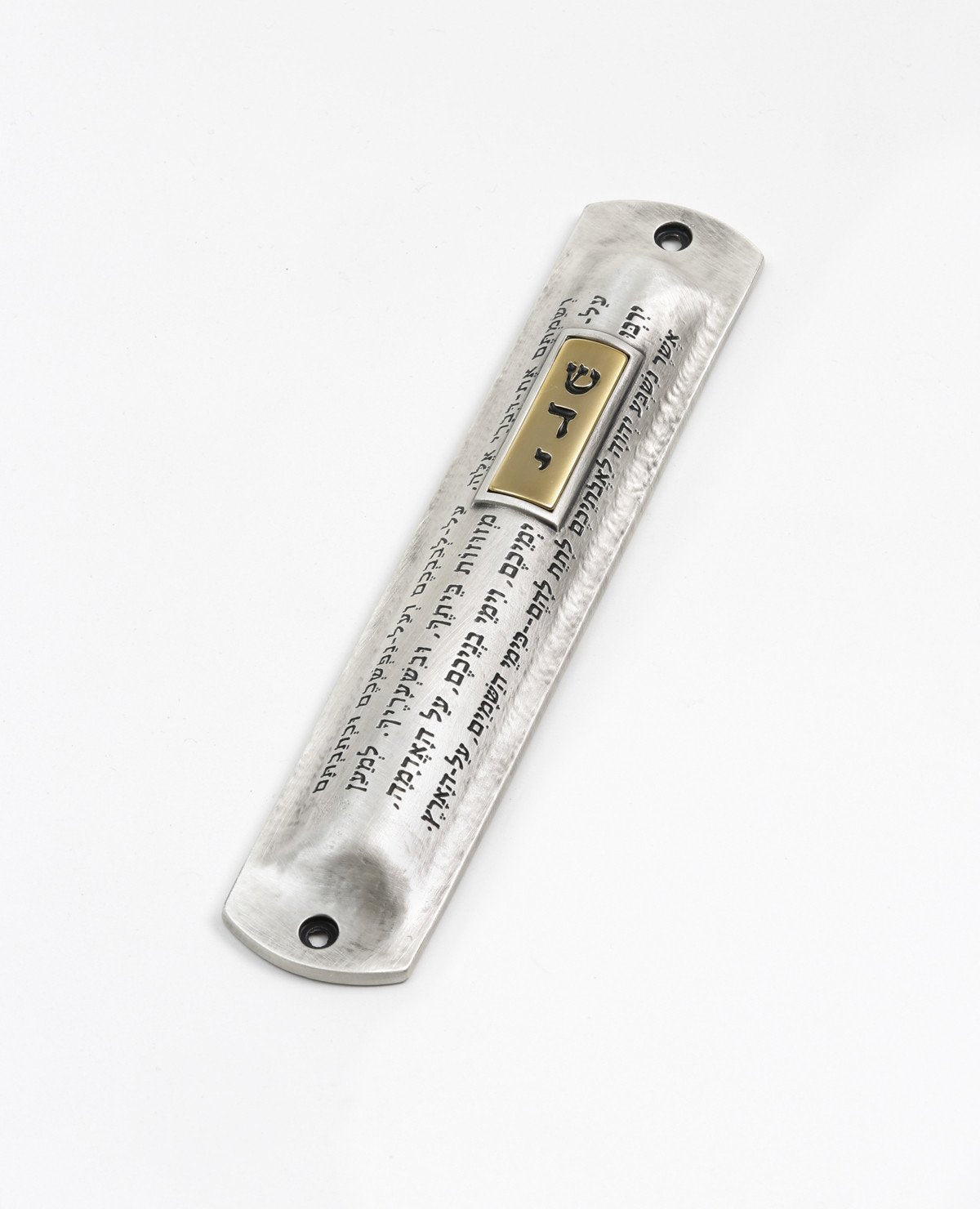 Mezuza, sterling silver and 24k gold plated. suitable for 12 cm parchment Length: 17 cm Width: 3 cm