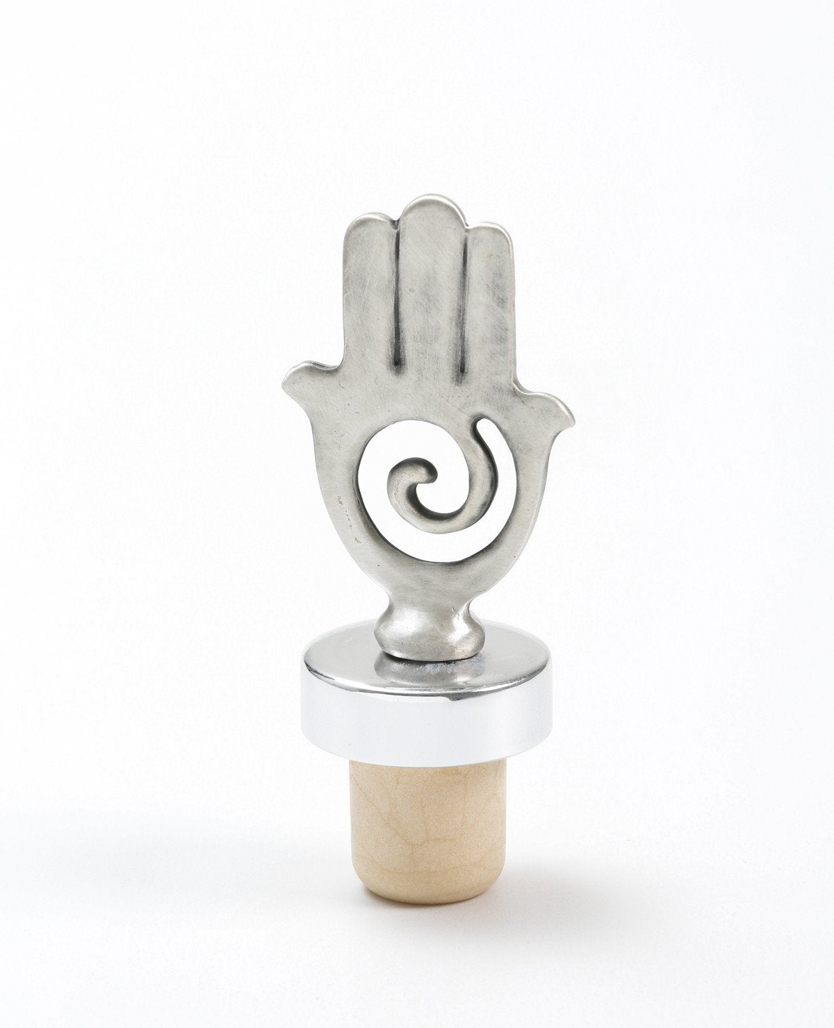 Sterling silver plated decoration on a cork. Length: 9 cm Width: 4 cm