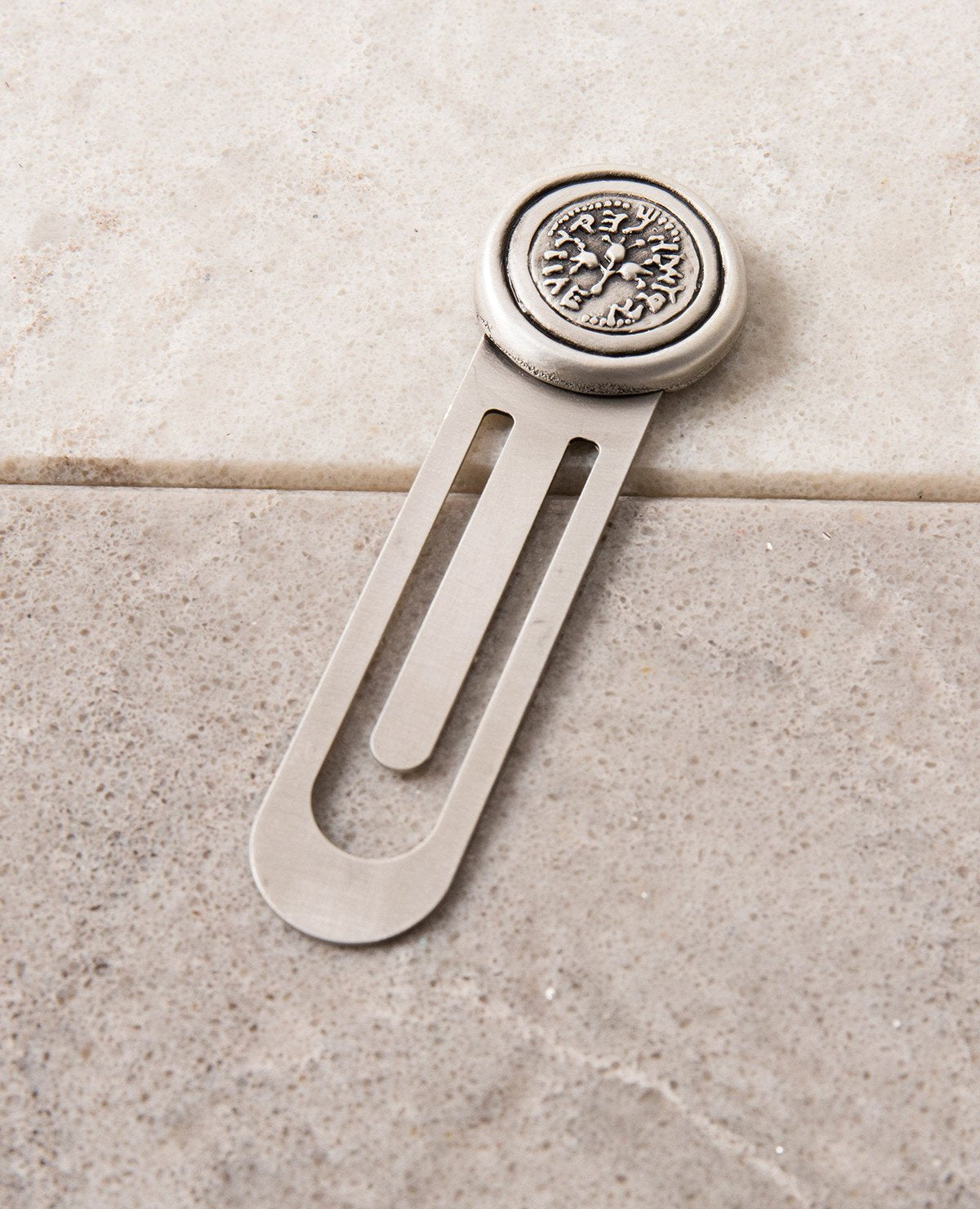 Old coin bookmark sterling silver plated Length: 9 cm Width: 3 cm