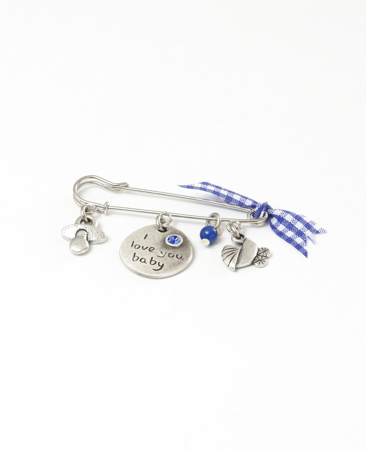 Baby Boy pin with cute elements, sterling silver plated.  Length: 4 cm  Width: 5 cm