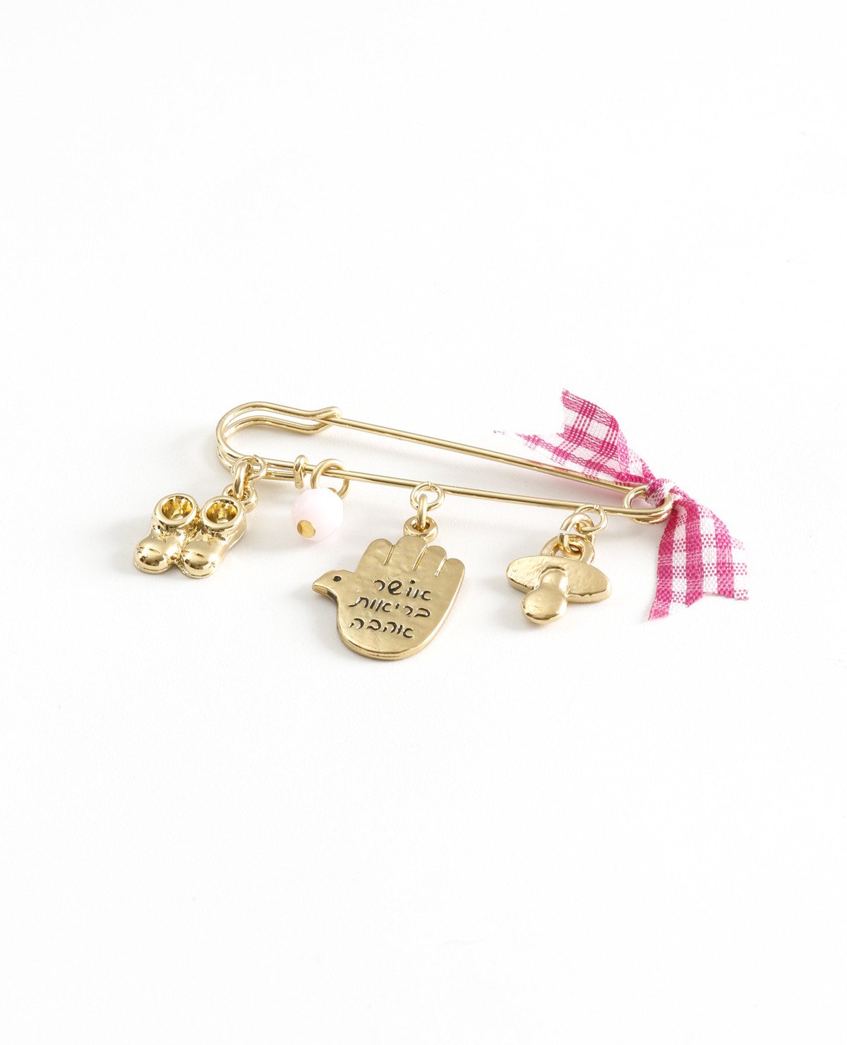 Baby Girl pin with cute elements, 24k gold plated.  Length: 4 cm  Width: 5 cm