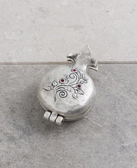 pomegranate shaped travel candlesticks with swarovsky crystals.  Length: 8 cm  Width: 5 cm