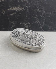 Sterling silver plated candlesticks with Jerusalem embeded on them.   Length: 9 cm  Width: 6 cm
