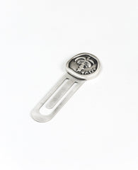 Old coin with a palm tree bookmark sterling silver plated  Length: 9 cm  Width: 3 cm